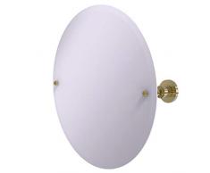 Allied Brass Frameless Round Tilt Mirror with Beveled Edge Wandspiegel, Messing unlackiert