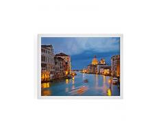 VIVAN Bild auf Glas Druck Venedig Formato Immagine cm 30X40 Weiß matt