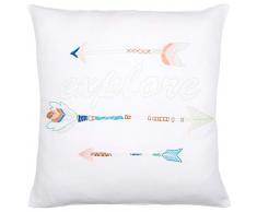 Vervaco Stickkissen Pfeile Klassische Stickerei vorgedruckt Stickpackung, Baumwolle, weiß, 40 x 40 x 0,3 cm