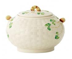 Belleek Shamrock Zuckerdose, Mehrfarbig