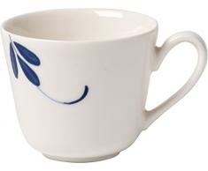 Villeroy & Boch Vieux Luxembourg Brindille Mokka-/Espressotasse, Geschirr aus Hochwertigem Premium in Blau, 100 ml, Porzellan, WeiÃ, 8 x 8 x 6 cm