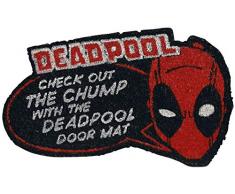Marvel Deadpool Fußmatte Check Out The Chump Bedruckt, aus Kokosfaser, Unterseite aus PVC.