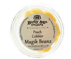 Busy Bee Kerzen Pfirsich helfen Magik Beanz, orange, Set von 6