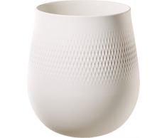 Villeroy & Boch Collier Blanc Vase CarrÃ© No. 1, 20,5x20,5x22,5 cm, Premium Porzellan, WeiÃ