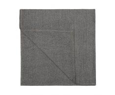 Cala Living Decke Überwurf mit enmallado perimetral, Wolle, Grau und Beige, Einzelbett, 170 x 130 x 3 cm