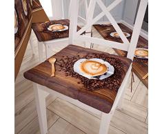 PETTI Artigiani Italiani Stuhlkissen, für Küche, 4 Punkte, Set mit 6 Stück, Kaffee