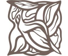 INDIGOS UG Wandtattoo/Wandaufkleber-e51 abstraktes Design Ornament/minimalistische Zierpflanze mit schönen Blättern zur Verzierung 40x39 cm- Braun, Vinyl, 40 x 39 x 1 cm