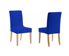 Zebra Textil Elastische Stuhl-Husse mit Rückenlehne - Beta, Farbe Blau, Größe Standard, (mehrere Farben verfügbar)