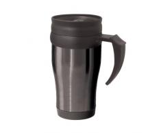 Oggi 5068.3 Lustre Stainless Steel with Plastic Liner, Lid and Base Travel Mug, 14-Ounce, Black by Oggi