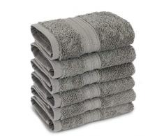 Türkisches Handtuch, hochwertige türkische Baumwolle, Waschlappen Square Border grau