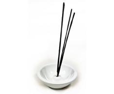 Bellaa 29806 Napf Räucherstäbchen Halterung Japanische Stil Keramik Pure weiß