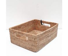 BYRMAY 11221 Korb, rechteckig, unten, Rattan, Narurell, Einheitsgröße