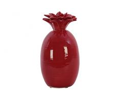 Urban Trends Keramik Ananas Figur LG Glanz Finish, rot, L