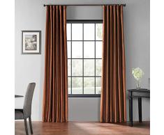 HPD Half Price Drapes PDCH-KBS36BO-108 Verdunkelungsvorhang, Vintage-Stil, strukturiert, Kunstseide, 1 Paneel, 50 x 108 cm, Kupferkessel
