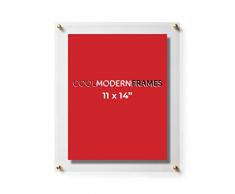 Cool Modern Frames Acryl-Bild, doppelseitig, transparent 11x14-Inch, Gold Hardware