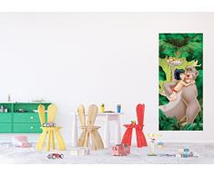 AG Design FTDV 1845 Jungle Book Disney Papier Fototapete für Kinderzimmer, mehrfarbig, 90 x 202 cm