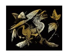 Royal & Langnickel Wandtafel mit Gravur Choose Your Design, goldfarben, holografisch Babydrache