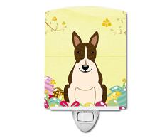 Carolines Treasures Ostereier Bull Terrier dunkle Brindle Keramik Nachtlicht, 15,2 x 10,2 cm, Mehrfarbig