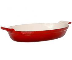 COSY TRENDY 8398180 Lustige & Carnac Auflaufform Gusseisen, 34 cm, Rot