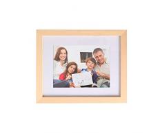 MEMOLIN 20x10 schwarzer Bilderrahmen aus massivem Holz High Definition Glas für Tischplatte und Wandmontage flach Bilderrahmen mit Matte A4 Holz