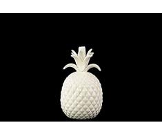 Urban Trends Porzellanfigur Ananas SM glänzend weiß