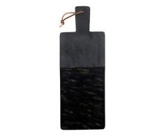 SB Design Studio F2836 Servierbrett, rechteckig, Marmor und Mangoholz, mittelgroß, Schwarz