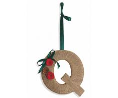 Villa d‘Este Home Tivoli Word Türhaken Q Seil, Braun, 27 x 5 x 27 cm