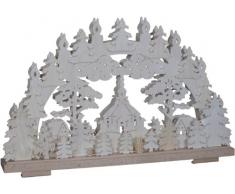 SchwibboLa 3-95 Erzgebirgischer Doppelt Beleuchteter Schwibbogen mit Zertifizierung 3-95, 50 x 30 cm