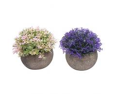 The Bloom Times Künstliche Kunstpflanzen im Topf, Kunststoff, für Badezimmer, Heimdekoration