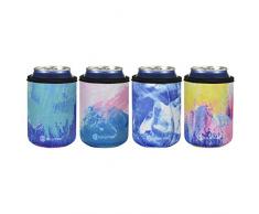 355 ml Standard Dosenhülsen Isolierung Standard Dosenabdeckung 355 ml Bierkühler Standard Dosenkühler Koozie Coolie für 355 ml Slim Red Bull, Michelob Ultra, Spiked Seltzer, wirklich großartig 12OZ Standard Aquarell, 4-teiliges Set.