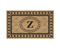 Nedia Home Super Scraper Fußmatte, Vinyl, Kokosfaser, Monogramm Z, 50,8 x 91,4 cm