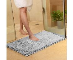Hot Sale intbuying Rutschfest Mikrofaser Shag Badezimmer Teppiche Bad-Teppiche Dusche Teppich – Schwarz 50,8 x 81,3 cm (Artikel # 249232)