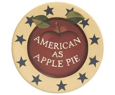 CWI Gifts American as Apple Pie Deko-Teller, Mehrfarbig