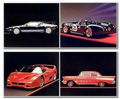 Vintage Ford Sport Auto Bild Vier Set Wand Home Decor Art Print Poster (8 x 10)