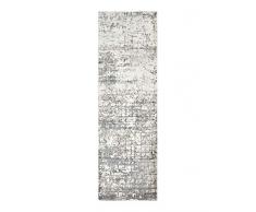 Solo Rugs Florencio Moderner Läufer, handgefertigt, 7,6 x 20,3 cm, Grau