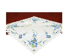 Simhomsen Spring Butterfly und Blumen Tisch Kommode, Läufer, Schal 34 by 34 inch Blau