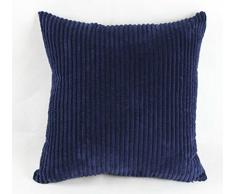 multi-size Candy Farbe Cord Kissen gefüllt, livebycare Überwurf Kissen Fall Kissenbezug Muster Reißverschluss pillowslip Kissenbezüge für Home Sofa Couch Betten Stuhl Sitz Zurück, Nylon, dunkelblau, 16*24NO INSERT