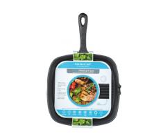 Kitchen Craft Deluxe Grillpfanne aus Gusseisen, quadratisch, 23 cm