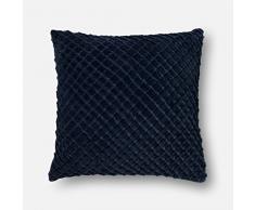 Loloi Kissenbezug, 100% Baumwolle, Samt 22 X 22 Navy