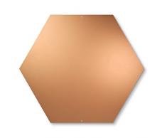 first4magnets™ TF-TZ5006 Sechseckige Magnettafel c/w 10 Magnete, Metall, silber, 40 x 20 x 5 cm