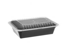 AmazonBasics – Frischhaltedosen mit 1 Fach, BPA-frei, geeignet für Mikrowelle/Spülmaschine/Gefrierschrank, 0,8 l, 20 Stück