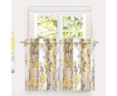 DriftAway Leah Verdunkeln/Thermo-Isolierte Tülle ungefüttert Gardinen 30x36 Gelb/Grau