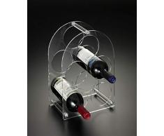Weinregal Lucite für bis zu 5 Flaschen Wein, Acryl, 9 1/4 x 5 3/8 x 13 cm