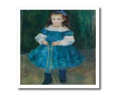 3dRose ht_169641_1 Mädchen mit Springseil, 1876 x Pierre-Auguste Renoir, zum Aufbügeln, für weißes Material, 20,3 x 20,3 cm