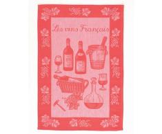 Rushbrookes French Country Les Vins Francais Geschirrtuch, Rot