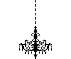 Newclew Fancy Edler Burnish Kronleuchter Vinyl Wand Aufkleber Abnehmbar Chandelier