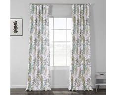 HPD BOCH-DLN1920-84 Vorhang, Bedruckt, Leinen, strukturiert, 50 x 84 cm, Palmengrün