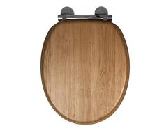 Croydex Flexi-Fix, doppelter Handtuchhaken in Chromfarben, einfach anzubringen, Helle Eichenoptik, Einheitsgröße