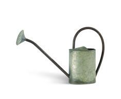 K&K Interiors 10057B Gießkanne aus verzinktem Metall, 27,9 cm, Grau