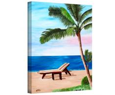 Art Wall Strand Stühle auf Karibik Strand Galerie verpackt Leinwand Artwork von Martina BLEICHNER, 32 by 24-Inch